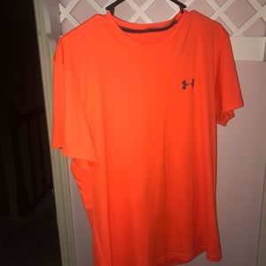 Neon orange workout top